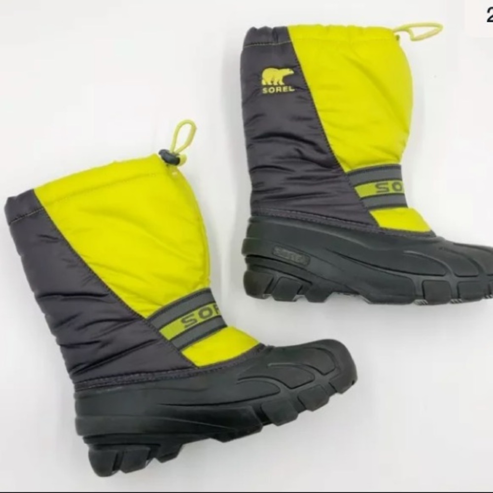 Sorel Flurry snow boots waterproof green black 5